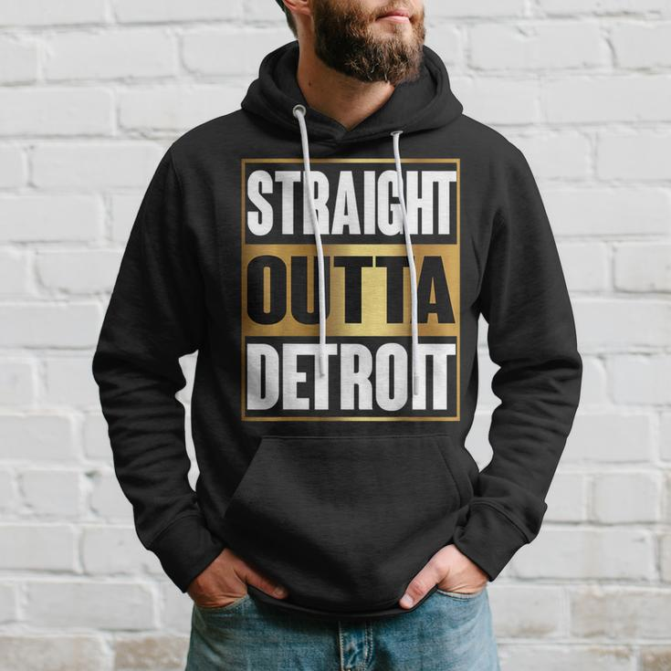 Straight Outta Detroit Michigan Hoodie Gifts for Him