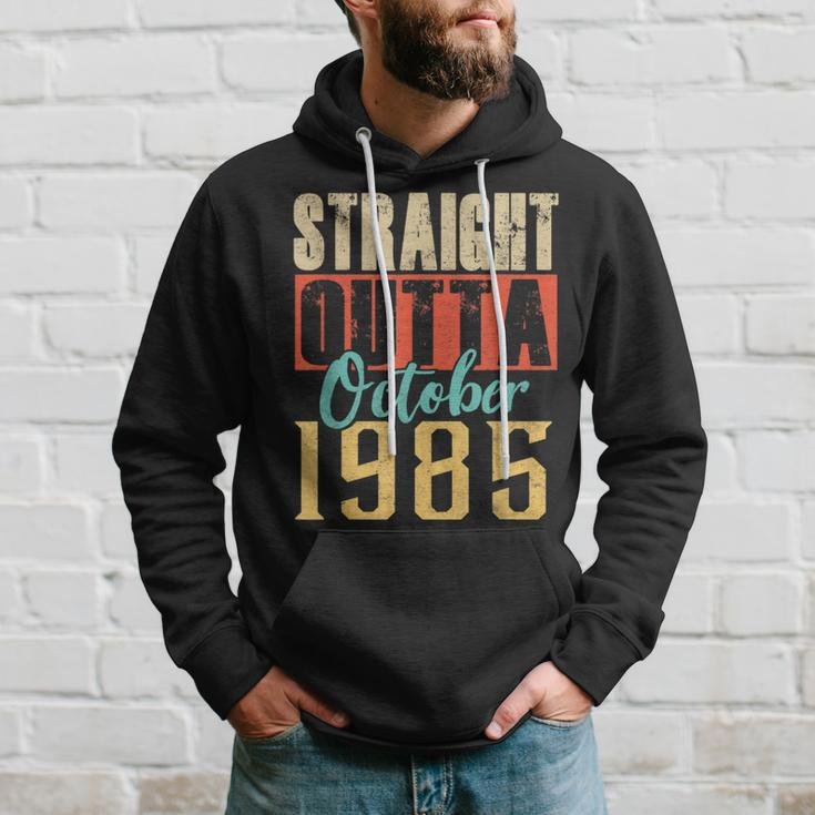 Straight Outta October 1985 35Th Awesome Birthday Hoodie Gifts for Him