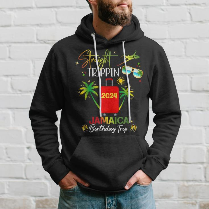 Straight Trippin' Jamaica Vacation 2024 Birthday Family Trip Hoodie Gifts for Him