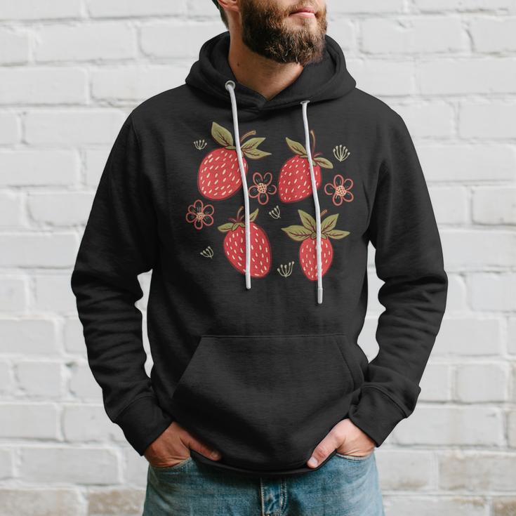 Strawberry Strawberries Cute Garden Cottagecore Aesthetic Hoodie Gifts for Him