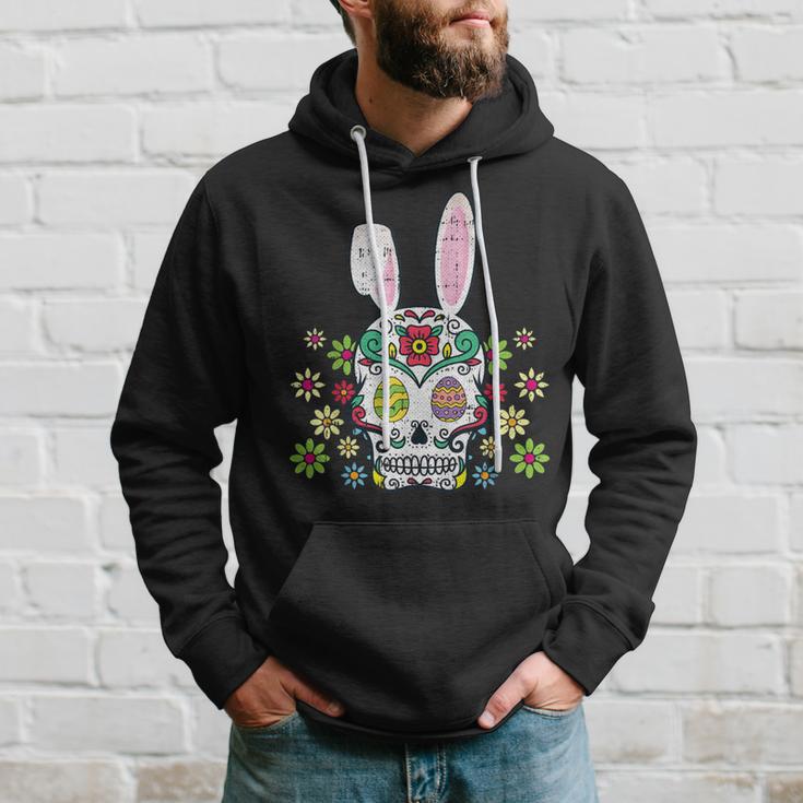 Sugar Skull Happy Easter Bunny Ears Cute Hoodie Gifts for Him