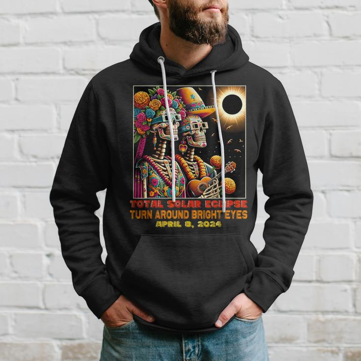 Sugar Skull Total Solar Eclipse Turn Around Bright Eyes Hoodie Gifts for Him