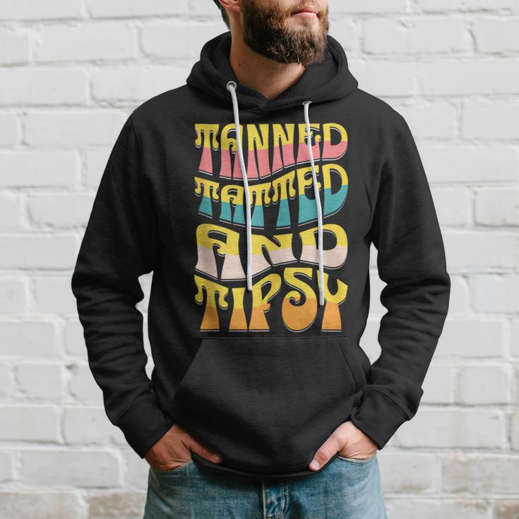 Summer Vacation Tanned Tatted And Tipsy Sunshine Drinking Hoodie Gifts for Him