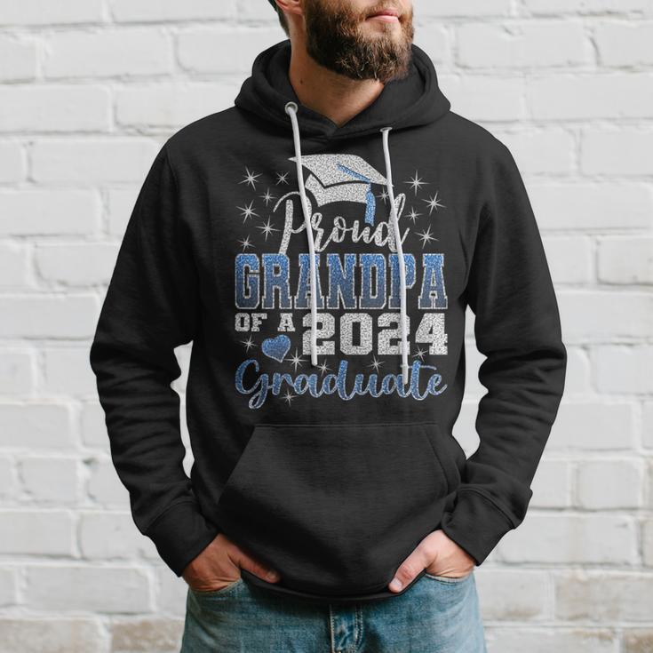 Super Proud Grandpa Of 2024 Graduate Awesome Family College Hoodie Gifts for Him