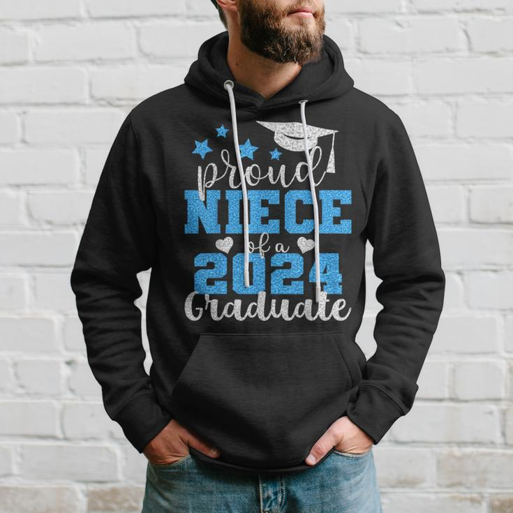 Super Proud Niece Of 2024 Graduate Awesome Family College Hoodie Gifts for Him