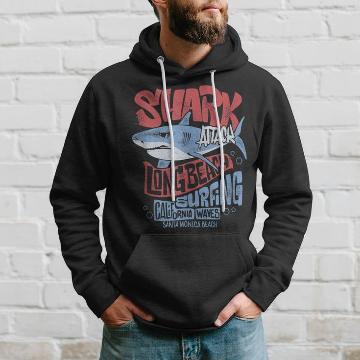 Surf Club Shark Waves Riders And Ocean Surfers Beach Hoodie Gifts for Him