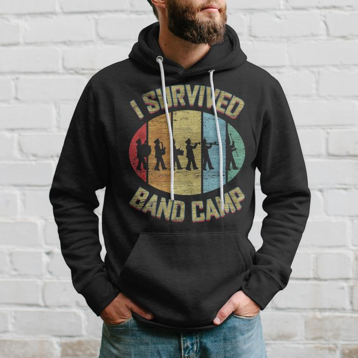 I Survived Band Camp Retro Vintage Marching Band Hoodie Gifts for Him