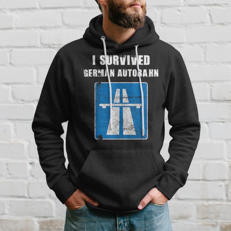 I Survived German Autobahn Car Lover Speed Lover Hoodie Gifts for Him