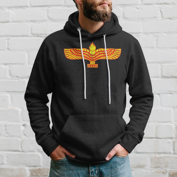 Syrisches Aramäisches Geflügeltes Sonnensymbol Hoodie Geschenke für Ihn