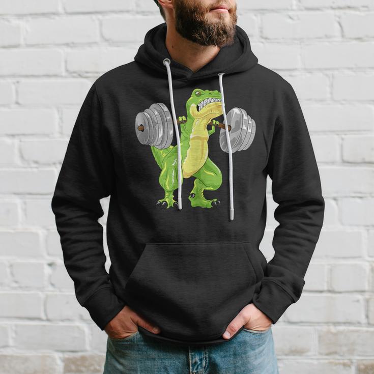 T-Rex Dinosaur Squat Bodybuilder Powerlifting Gym Hoodie Gifts for Him