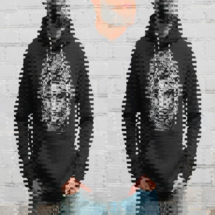 Tatuado Medusa Mitología Griega Work Sudadera Regalos para él