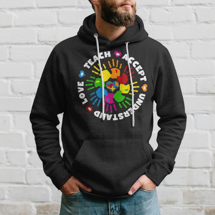 Teach Accept Love Understand Autism Awareness Hoodie Gifts for Him