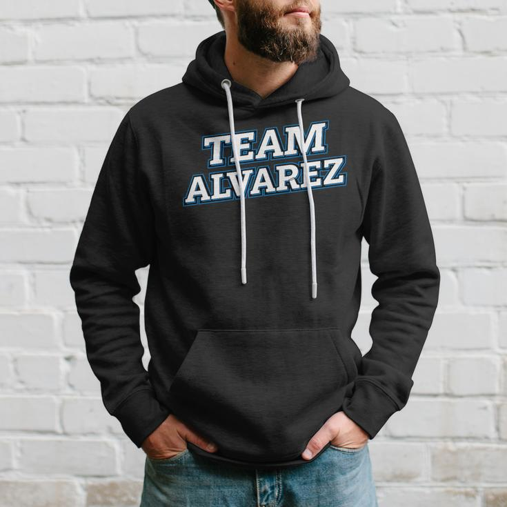 Team Alvarez Relatives Last Name Family Matching Hoodie Gifts for Him