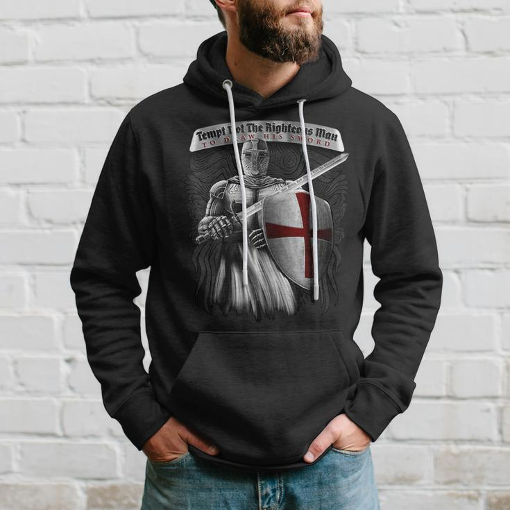 Tempt Not The Righteous Man To Draw His Sword Knight Templar Hoodie Gifts for Him