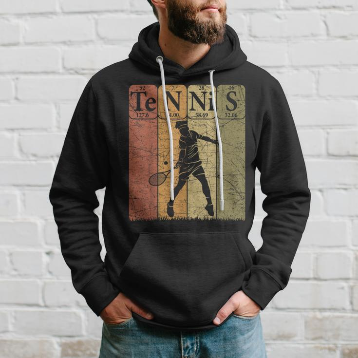 Tennis Periodic Table Elements Tennis Player Nerd Vintage Hoodie Gifts for Him
