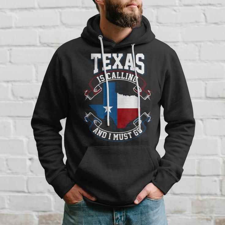 Texas Ruft An Und Ich Muss Gehen Black Hoodie Geschenke für Ihn