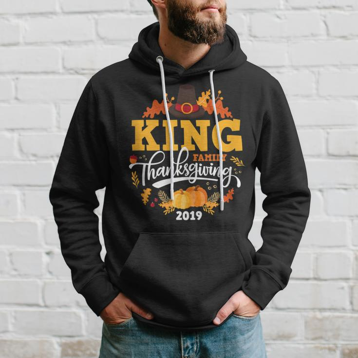 Thanksgiving 2019 King Family Last Name Matching Hoodie Gifts for Him