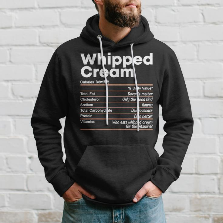 Thanksgiving Whipped Cream Nutritional Facts Hoodie Gifts for Him