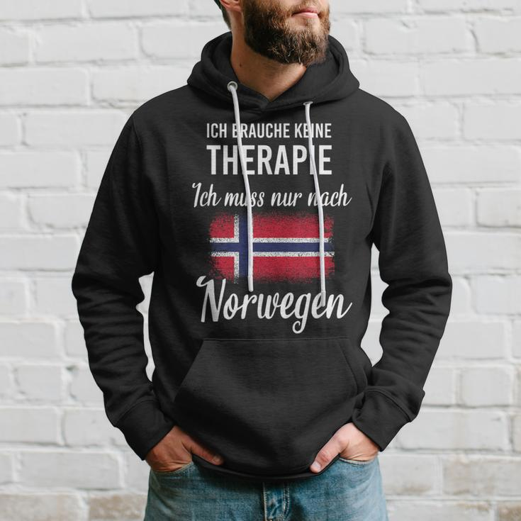Therapie Nicht Nötig, Nur Norwegen Muss Sein Hoodie, Lustiges Reise-Motto Geschenke für Ihn
