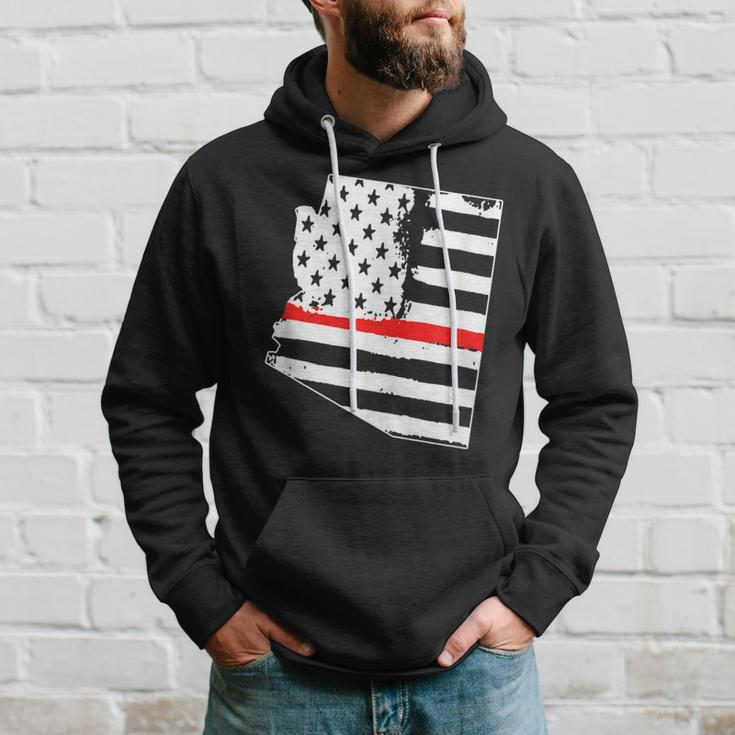 Thin Red Line Firefighter Flag Phoenix Arizona RED Hoodie Gifts for Him