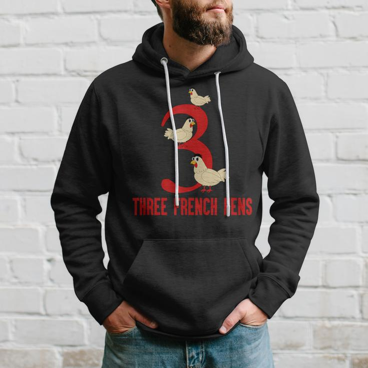 Three French Hens Song 12 Days Christmas Hoodie Gifts for Him