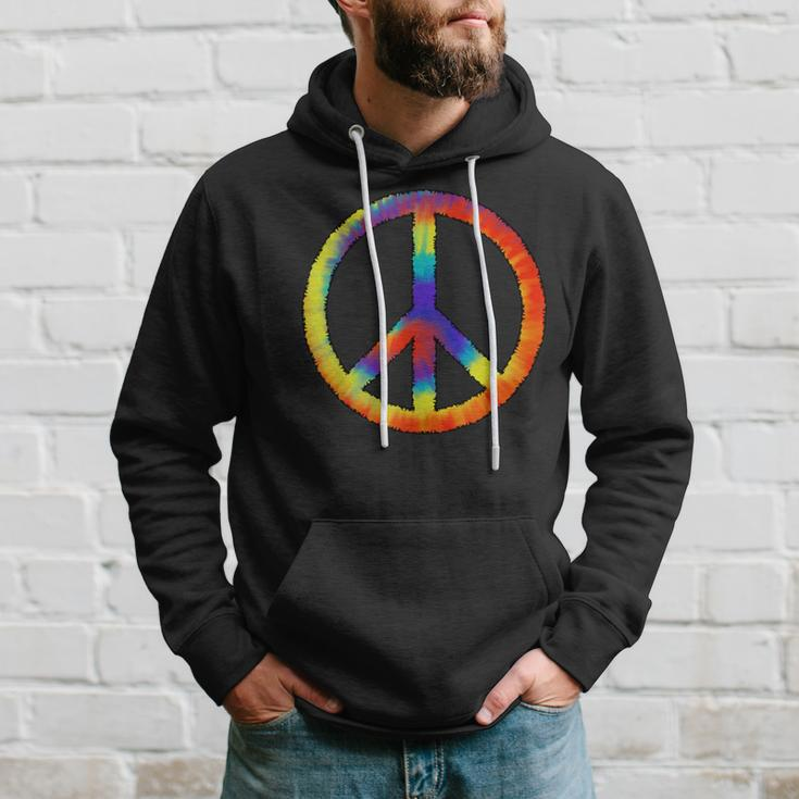 Tie Dye Peace Sign Peace Love Happiness Hoodie Gifts for Him