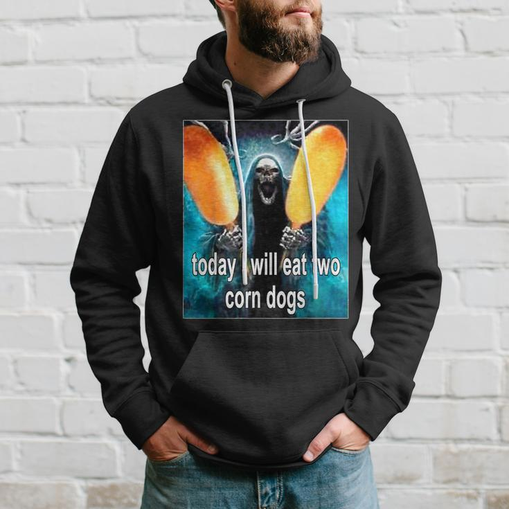 Today I Will Eat Two Corn Dogs Meme Hoodie Gifts for Him