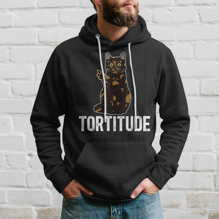 Tortitude Tortoiseshell Cat Owner Tortie Cat Lover Hoodie Gifts for Him