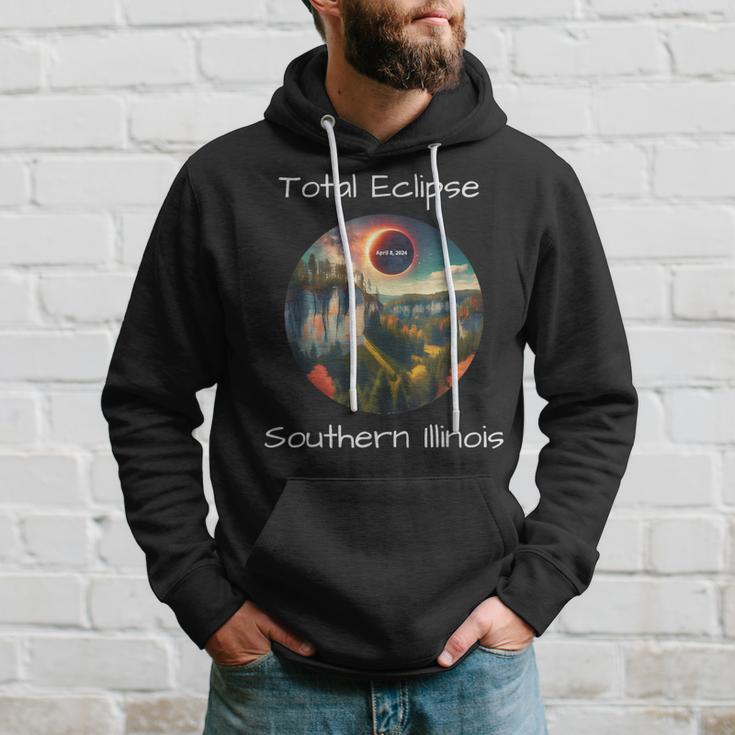 Total Eclipse Southern Illinois Usa Totality April 8 2024 Hoodie Gifts for Him