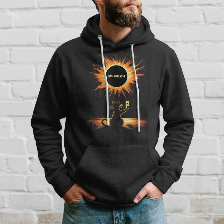Total Solar Eclipse 2024 April 8 Cat America Totality Hoodie Gifts for Him