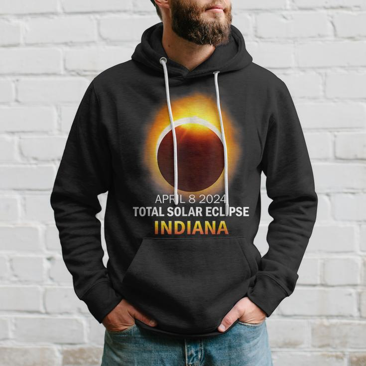 Total Solar Eclipse 2024 Indiana April 8 America Totality Hoodie Gifts for Him