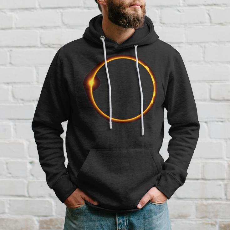 Total Solar Eclipse 2024 Minimalist Ring Hoodie Gifts for Him