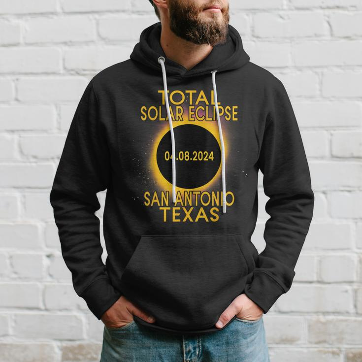 Total Solar Eclipse 2024 San Antonio Texas Path Of Totality Hoodie Gifts for Him
