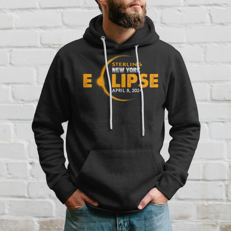 Total Solar Eclipse 2024 In Sterling New York Hoodie Gifts for Him
