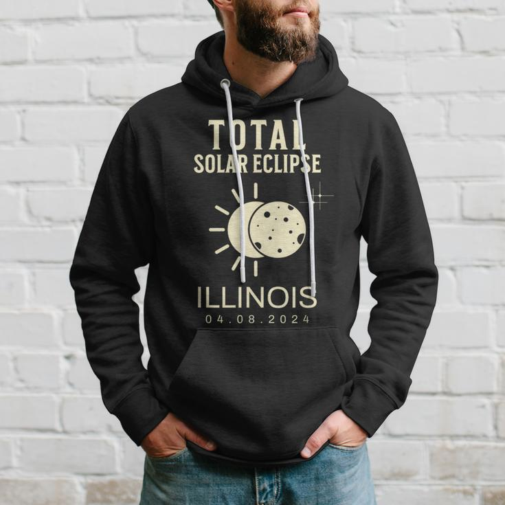 Total Solar Eclipse 2024 Totality Illinois April 8 2024 Hoodie Gifts for Him