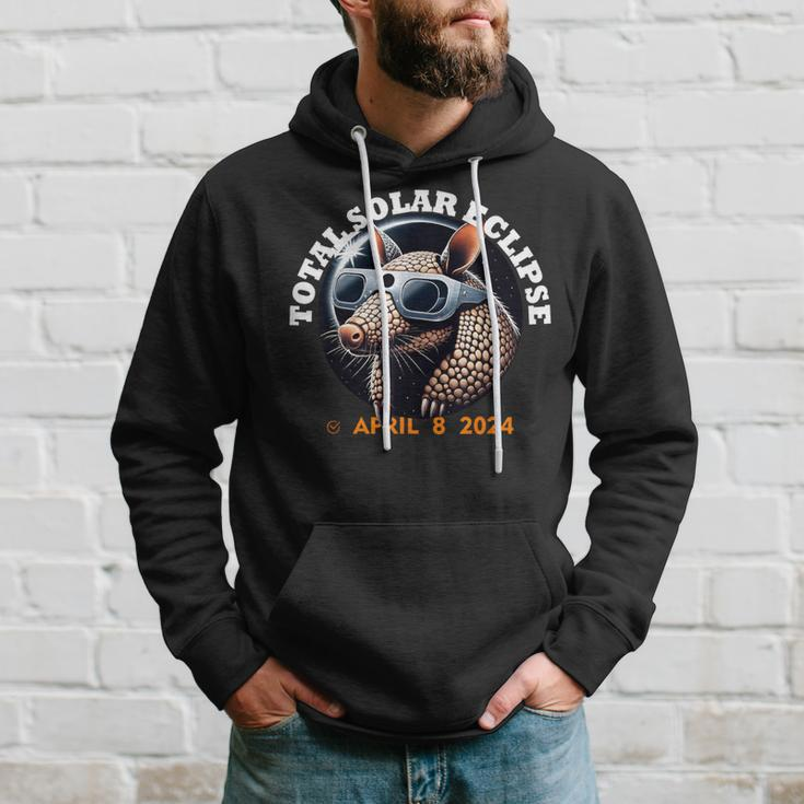 Total Solar Eclipse 4 8 2024 Path American Armadillo Eclipse Hoodie Gifts for Him