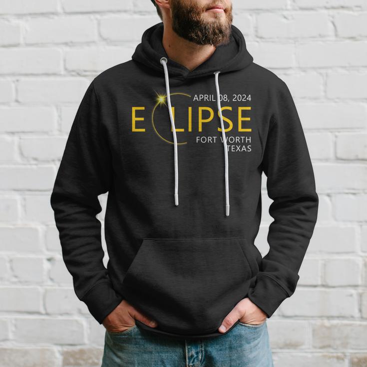 Total Solar Eclipse Apirl 08 2024 Fort Worth Texas Totality Hoodie Gifts for Him