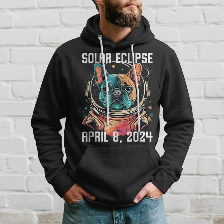 Total Solar Eclipse April 8 2024 French Bulldog Hoodie Gifts for Him