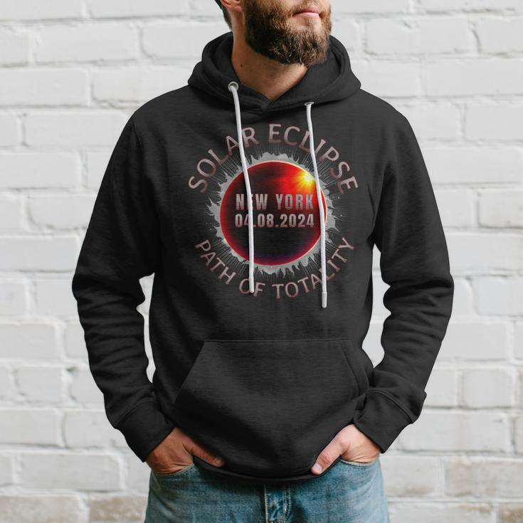 Total Solar Eclipse April 8 2024 New York Path Of Totality Hoodie Gifts for Him
