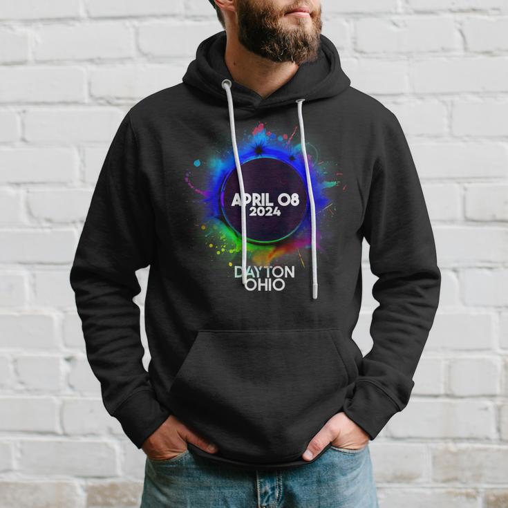 Total Solar Eclipse Dayton Ohio 2024 Colorufl Totality Hoodie Gifts for Him