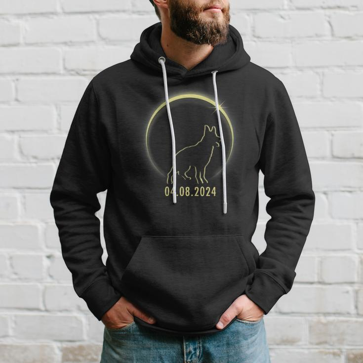 Total Solar Eclipse German Shepherd Lover April 8 2024 Hoodie Gifts for Him