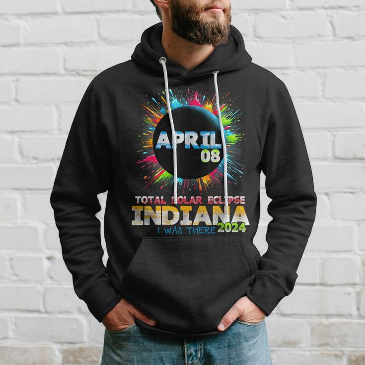 Total Solar Eclipse Indiana 2024 Colorful Totality Hoodie Gifts for Him
