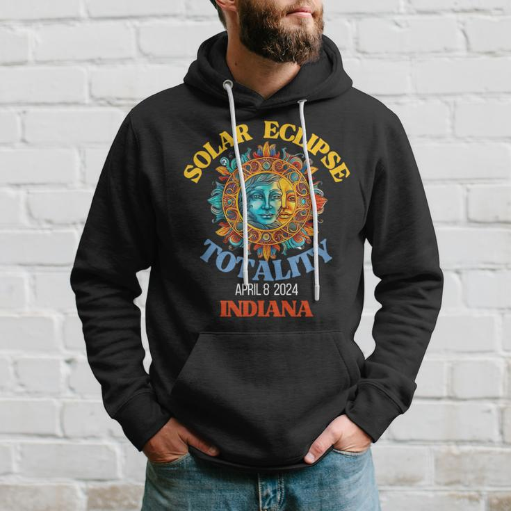 Total Solar Eclipse Indiana April 8 2024 Usa Totality Hoodie Gifts for Him