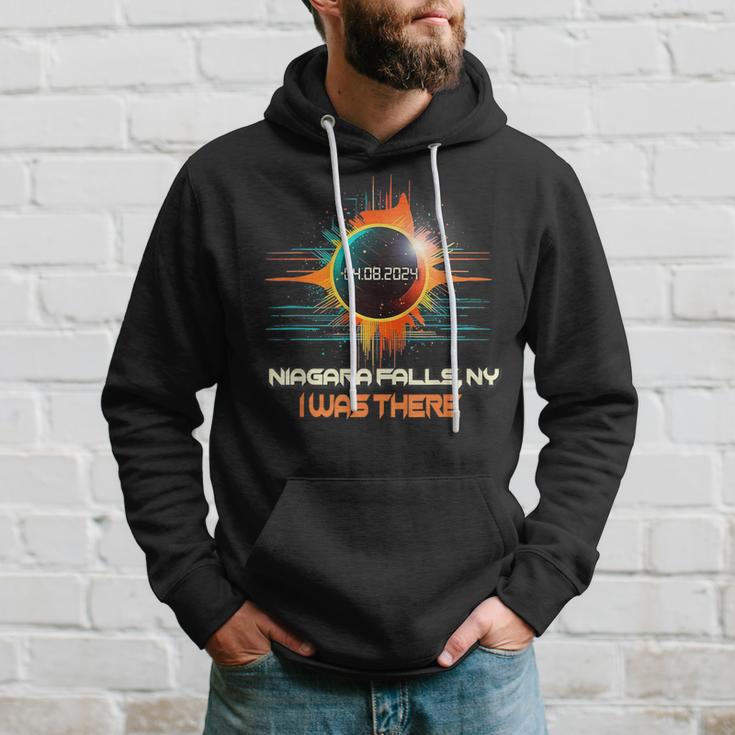 Total Solar Eclipse Retro Niagara Falls New York Ny Hoodie Gifts for Him