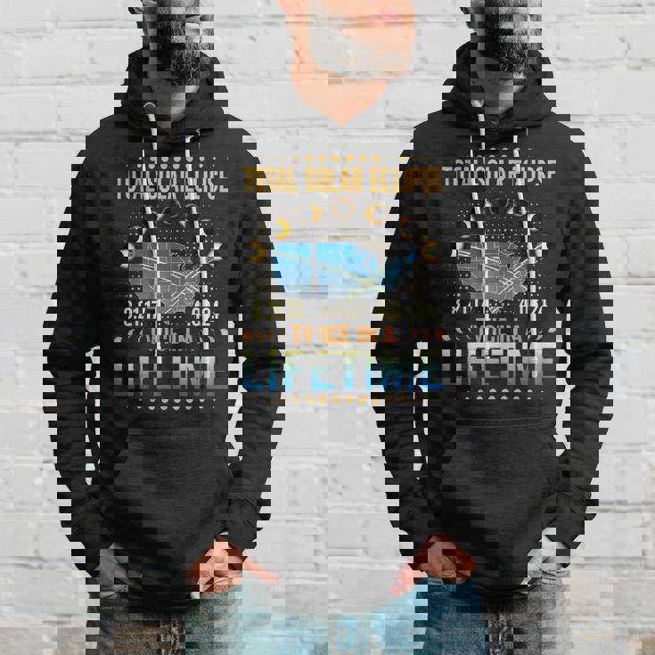 Total Solar Eclipse Twice In A Lifetime 2024 Total Eclipse Hoodie Gifts for Him