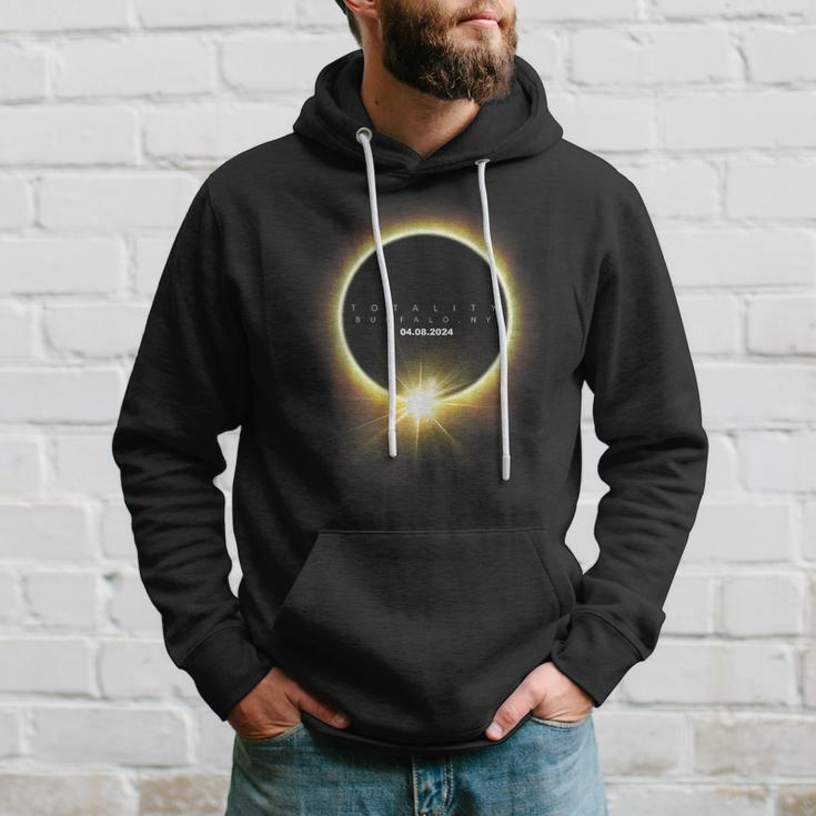 Totality Solar Eclipse 2024 Seen From Buffalo New York Hoodie Gifts for Him