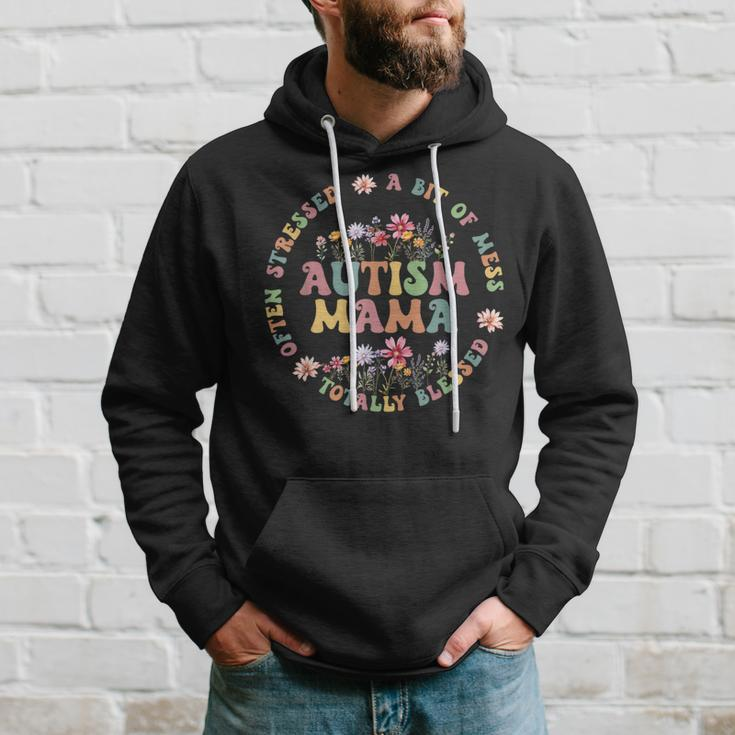 Totally Blessed Often Stressed A Bit Of A Mess Autism Mama Hoodie Gifts for Him