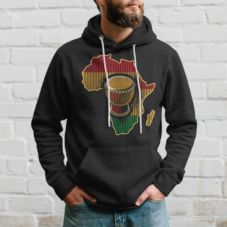 Traditional African Drumming Black History African Drum Hoodie Gifts for Him