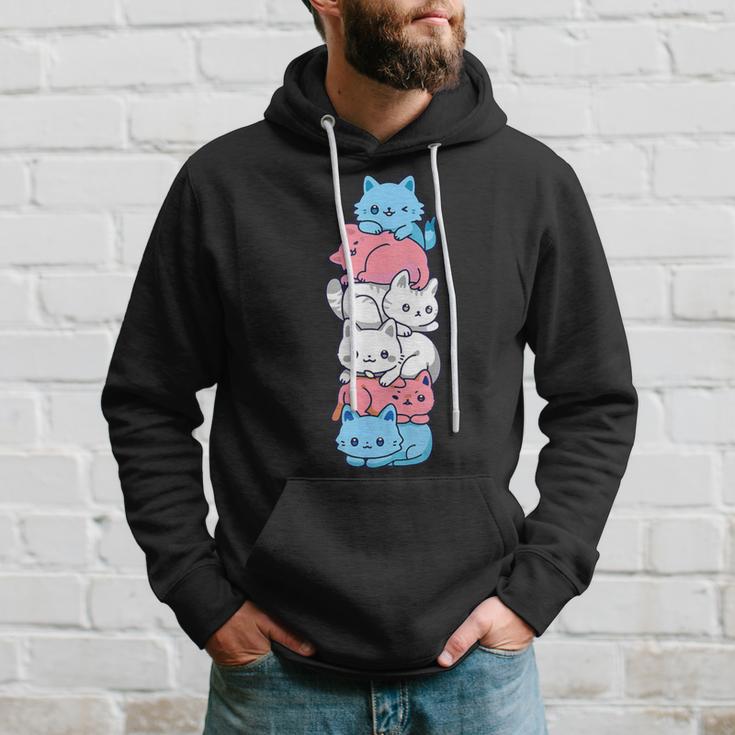 Transgender Pride Cat Lgbt Trans Flag Cute Cats Hoodie Geschenke für Ihn