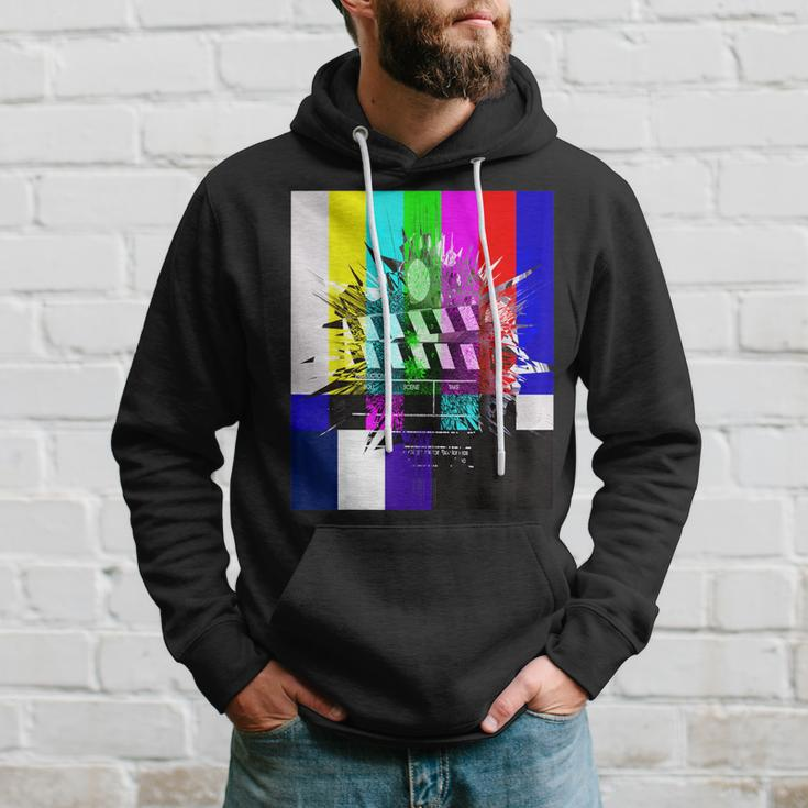 Tv Test Pattern Color Bars Tv Static And Vintage Tv Hoodie Gifts for Him